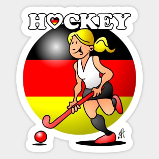 Hockey lady of the German field hockey team. Sticker